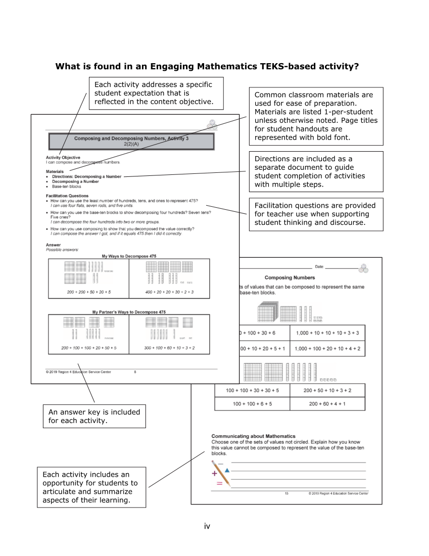 Engaging Mathematics, Volume I: Grade 2 Spanish page vii