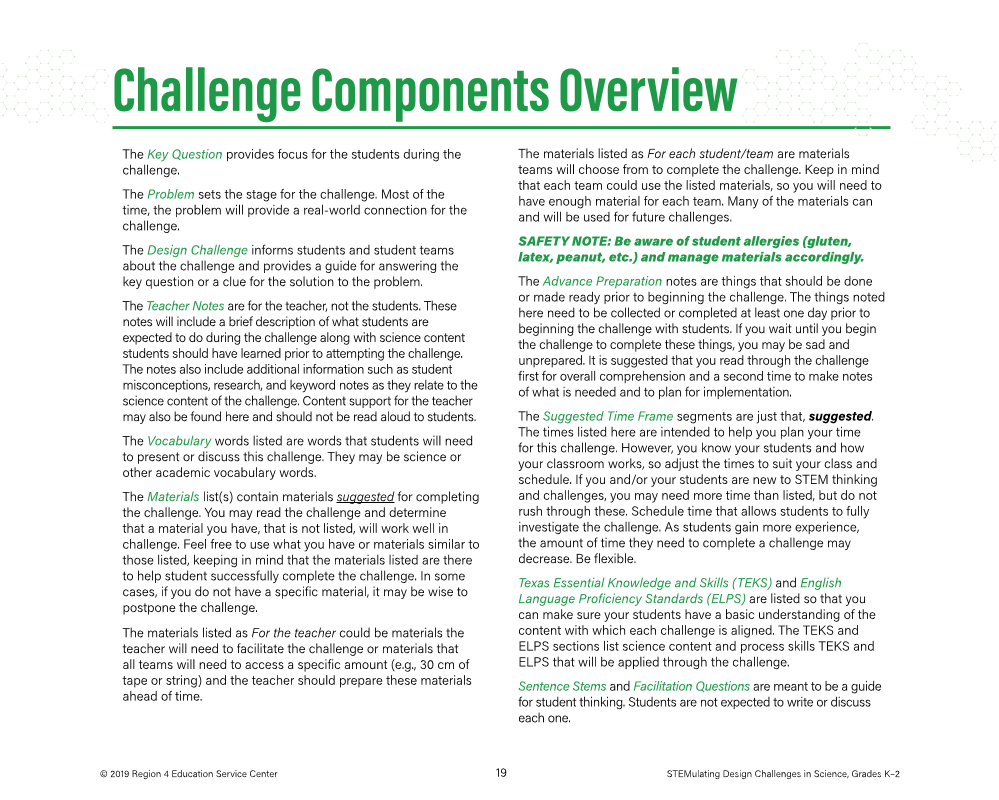 STEMulating Design Challenges in Science: Grades K–2 page 19