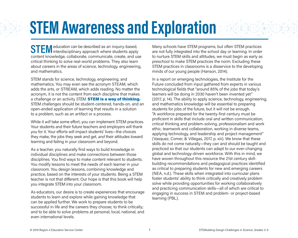 STEMulating Design Challenges in Science: Grades 3–5 page 1