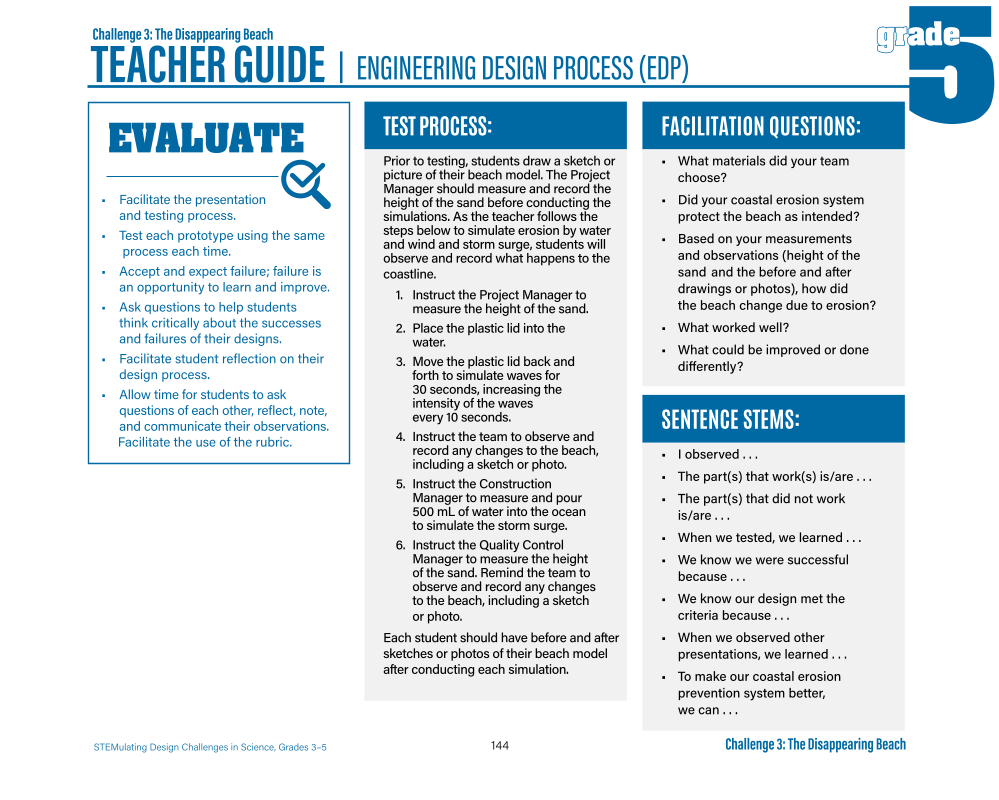 STEMulating Design Challenges in Science: Grades 3–5 page 144