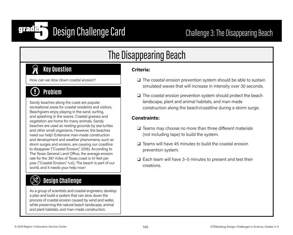 STEMulating Design Challenges in Science: Grades 3–5 page 145