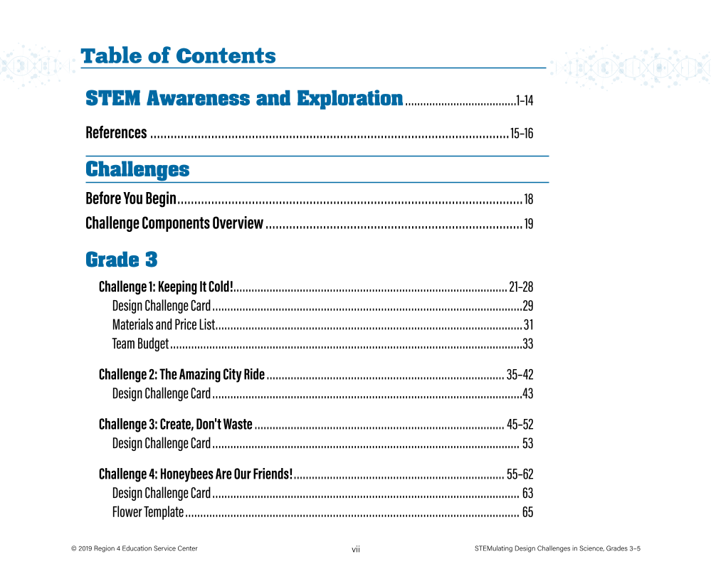 STEMulating Design Challenges in Science: Grades 3–5 page vi